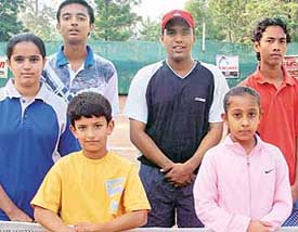 Winners of the Head Total Tennis Tournament which concluded on Friday at the YMCA, Sector 11