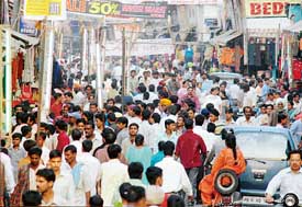 Ludhiana bazars were crowded more than usual as people went on a shopping spree to celebrate Dashera on Friday
