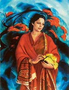Svetoslav Roerichs painting of his wife, Mme Devika Rani Roerich