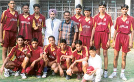 The under-19 boys volleyball team of Shivalik Public School, Sector 41, Chandigarh, which won the UT inter-school volleyball meet held on Monday at the Sports Complex, 