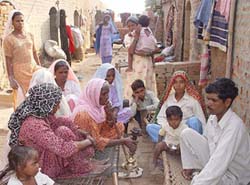 The grief stricken family of deceased Shalu and Kajal at Kalram village in Karnal district. 