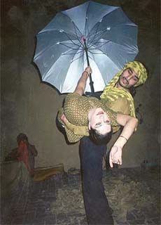 A scene from play "Sibo in Supermarket" by Neelam Mansingh that will be staged at Rock Garden in Chandigarh