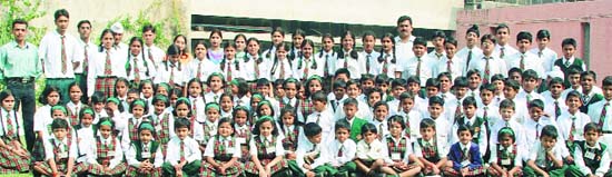 Students of VR Public School, Baddi, on their visit to The Tribune office in Chandigarh