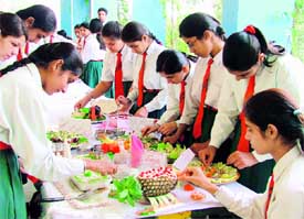 Students of New Senior Secondary School participate in Salad-Making Competition in Ludhiana
