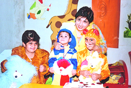 Children of Rai School enjoy with their teddy bears at a function at the school