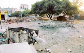 A view of the controversial zila parishad land