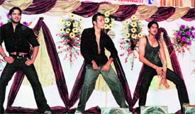 Students present a western dance at the zonal youth festival held at GGNIMT in Ludhiana