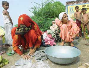 The drop-out rate of girls after primary school is very high in Mewat