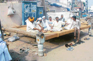 A manja for all seasons: The community cot measures 20x16 feet and is 50 years old