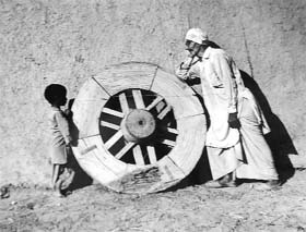 A black and white photograph by Pakistani photographer K.M. Omer on display at Punjab Kala Bhavan at the Dosti Photo Show in Chandigarh