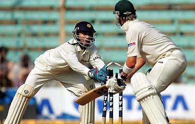 Wicketkeeper Dinesh Karthik stumps out Michael Clarke during the fourth and final Test between India and Australia in Mumbai