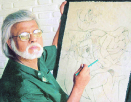 Satish Gujral had lost his hearing as a child but he taught himself to speak
