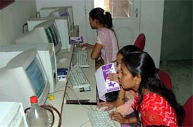 Students participating in ‘Tech Utsav’ organised at DAV College, Bathinda