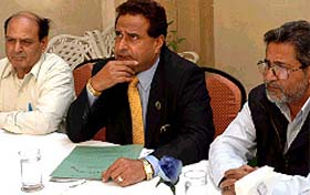 Mr Manjit Singh Lit, President, UK Chapter of NRI Sabha, Punjab, addresses a press conference in Jalandhar
