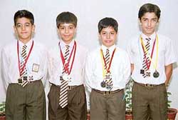 Four skaters of Manav Mangal School, Sector 11, Panchkula,  who won rich haul of medals in the Panchkula District Skating meet.