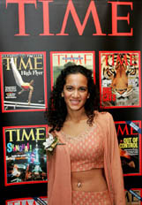 Indian winner of Times magazine 2004 Asias heroes Anoushka Shankar in Seoul on Wednesday. 
