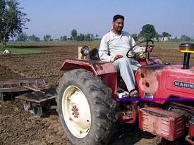 Sukhdev Singh in his fields at Makroana Kala village in Ropar district.