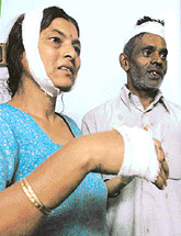 Sawitri and her husband Arjun Sharma narrate how they were attacked by a former cop in Chandigarh on Wednesday.