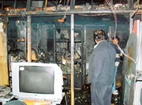 Goods worth Rs 25 lakh were destroyed in a major fire that broke out in electronics goods shops in Sector 22, Chandigarh, on Wednesday night.