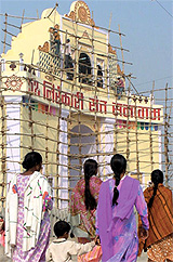The venue of the 57th Nirankari Sant Samagam getting the finishing touch in the Capital