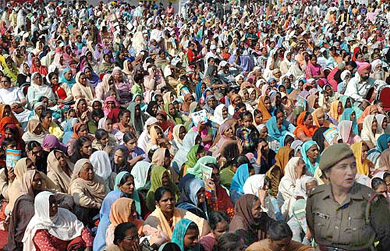 A sea of women from Punjab at the launch of a statewide campaign for womens empowerment in Morinda on Friday.