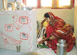 A creation of students of Alpine International School, Barewal, depicting Punjabi culture.