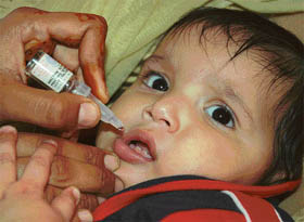 Polio drops being administered at Mohali