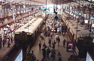 It was just another busy day at a Mumbai railway station