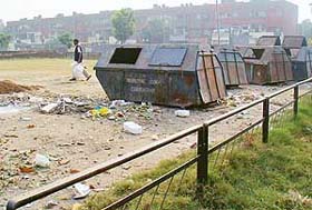 A park in Sector 33-C is being used as a garbage dumping ground
