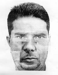 A sketch released by the police of a six-foot tall suspect, allegedly involved in the robbery at Ghumar Mandi, Ludhiana, on Monday