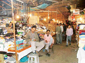 A view of the grey market Landa Bazaar