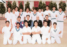 The DAV Senior Secondary School team which won the Chandigarh inter-school cricket title in Chandigarh on Friday.