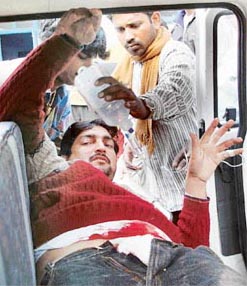 Ashwini who was injured in a shooting in Sikligar mohalla in Ambala Sadar on Friday