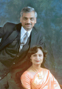 Sunita Bhatnagar with her husband