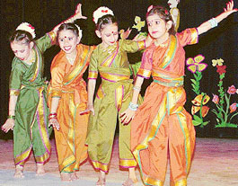 Tiny-tots of the junior wing of Sri Guru Harkrishan Model School, Sector 38-D,