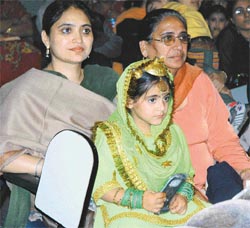 A winner of the healthy child contest held in Ludhiana on Sunday