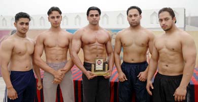 Harsimran Singh Harry, who was adjudged Mr Libra in the Bodybuilding Championship organised by the Libra Health Club, in Ludhiana 