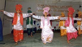 Children of Sri Guru Harkrishan Public School, Doraha, perform at the annual day and prize distribution function of the school on Sunday