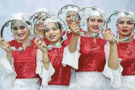 Students of Government Model Senior Secondary School, Sector 18, perform at the schools annual function in Chandigarh