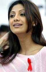 Bollywood actress Shilpa Shetty takes part in an event on World AIDS Day in Mumbai on Wednesday