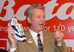 Stephen J. Devis, MD of Bata India Ltd, launches the new range of Bata shoes in New Delhi