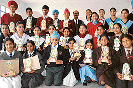 Students who were honoured by the Environment Protection Society at St Soldier