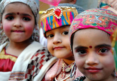 Tiny tots of Ankur School, Panjab University wait for theirturn to perform at annual 