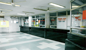 The DMCH reception area wore a deserted look on Saturday