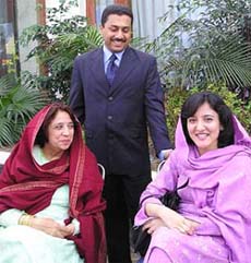 Dr Rao Mohammed Nasir Salims (centre) and Dr Hina Zafar Raja (right), both Pakistani dental surgeons, who are in Amritsar to attend Inter-state Dental Congress and 44th Punjab State Dental Conference