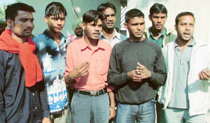 Victims of the scam narrate their tales of woe in Ludhiana on Wednesday. 