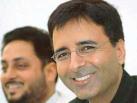 Mr Randeep Singh Surjewala all smiles on his taking over as working president, Haryana Congress, in Sector 9, Chandigarh