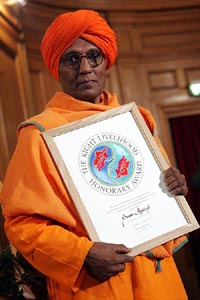 The 2004 Right Livelihood Honorary Award, sometimes dubbed the Alternative Nobels, goes to the distinguished Indian religious figures