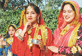 A cultural programme in progress at the Chrysanthemum show in the Terraced Garden, Sector 33, Chandigarh on Sunday.