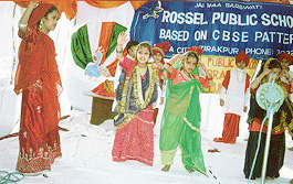 Students of Rossel Public School, Zirakpur, perform at a function on Sunday.